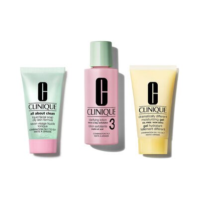 Kit de Skincare Clinique 3 Step Pele Mista a Oleosa